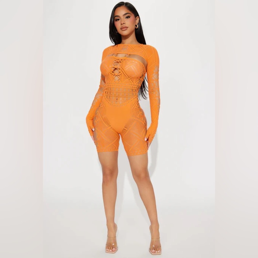 Fashion Nova Orange Jumpsuit
